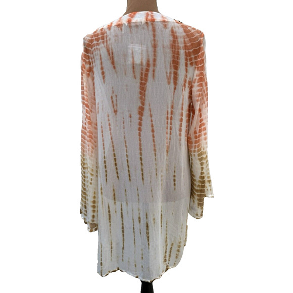 Soft Surroundings NWT Small Embroidered‎ Beaded V-Neck Long Sleeve Top/Tunic - Picture 5 of 11